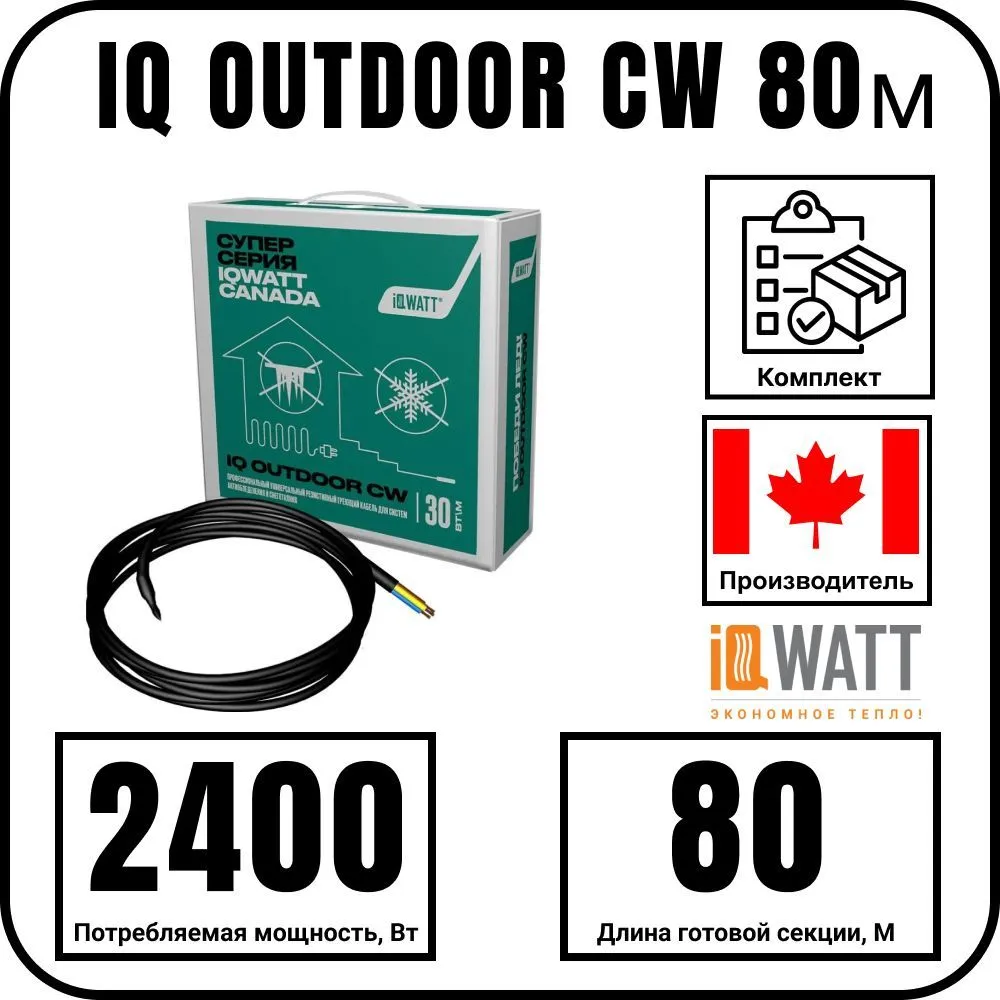 IQ OUTDOOR CW 80м нагревательная секция