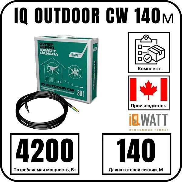 IQ OUTDOOR CW 140м нагревательная секция Mos-Obogrev.ru